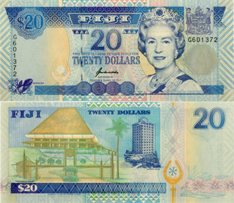 Fiji 20 Dollars nd P99 Unc_obv