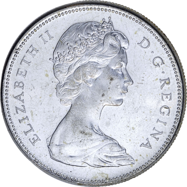 Canada, 1967 6-coin BU Prooflike Mint Set With 5 Silver Coins_obv