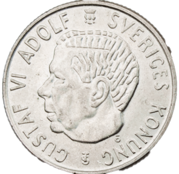 Sweden Gustaf VI 2 Kr Large Head_obv