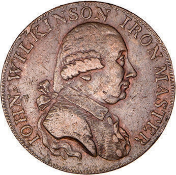 Wilkinson 1/2d Token Blacksmith at Forge VF_obv