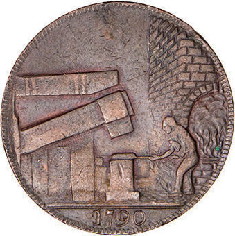 Wilkinson 1/2d Token Blacksmith at Forge VF_rev