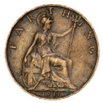 George V Farthing date set 1911-36_rev
