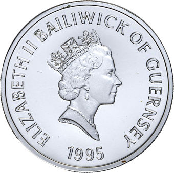 Guernsey £1 1995 Silver Proof_obv