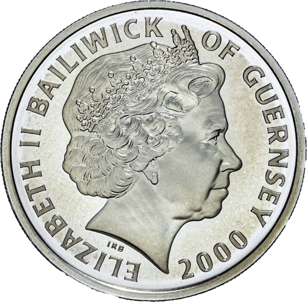 Guernsey £1 2000 Silver Proof_obv