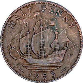 Elizabeth II Halfpenny Set 1953-1967_rev