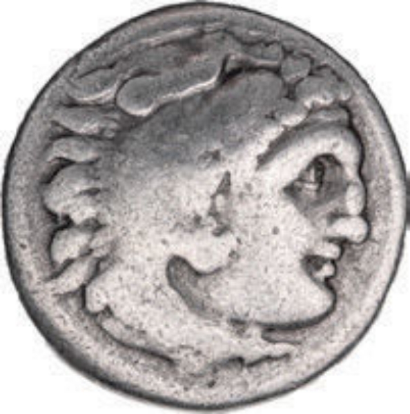 Alexander The Great Silver Drachm FINE_obv
