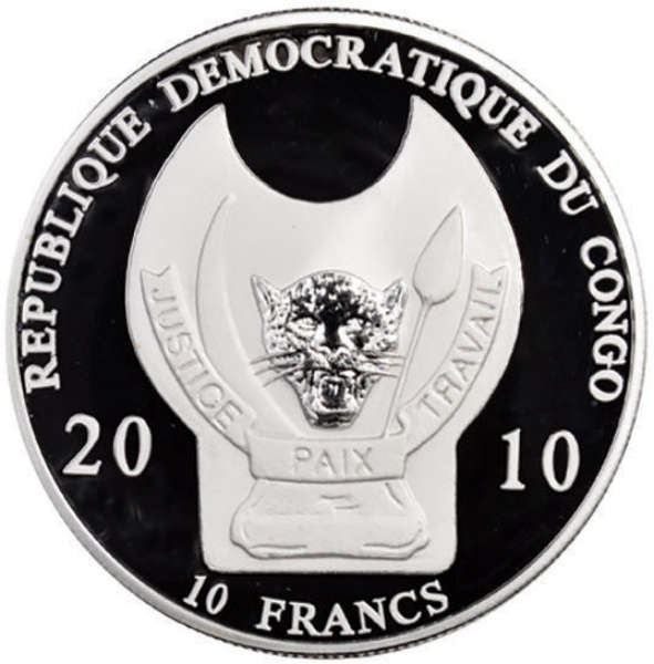 Congo, 10 Francs, 2010, Ninja Warrior_obv
