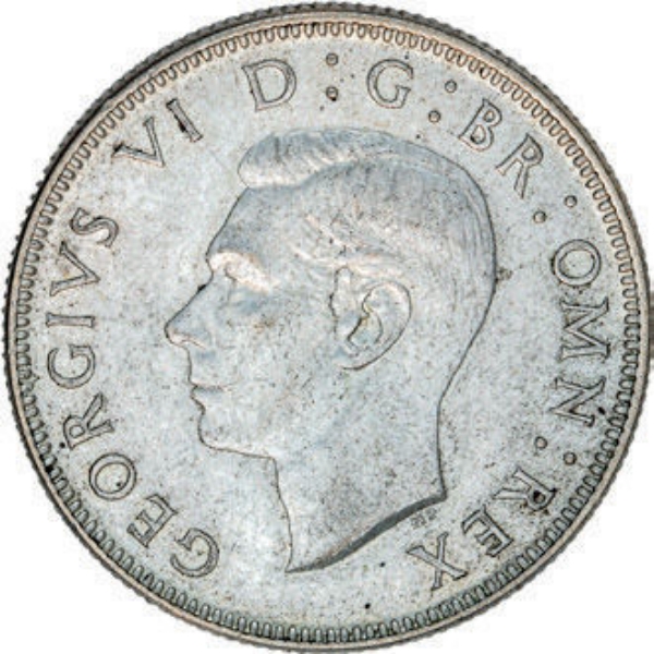 George VI Florin 1944 Uncirculated_obv
