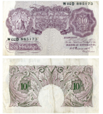 Wartime, Mauve 10 shillings Fine