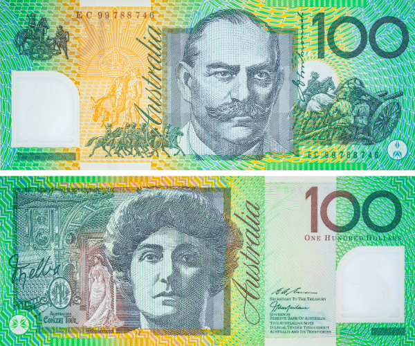 Australia Polymer 100 dollars P55 Unc