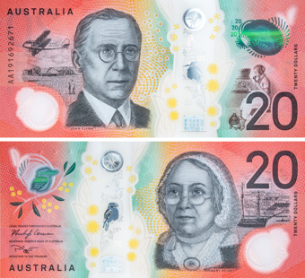 Australia 20 dollars Mary Reiby Unc