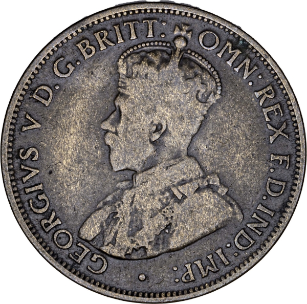 Australia George V Halfpenny Fine_obv