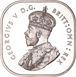 Australia Square Silver Patina, George V, Crowned Bust, 1920  5 Dollars with Kookaburra_obv