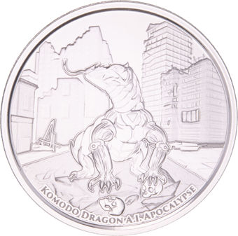 Tokelau Komodo Dragon $2 One Ounce Silver 2022_rev
