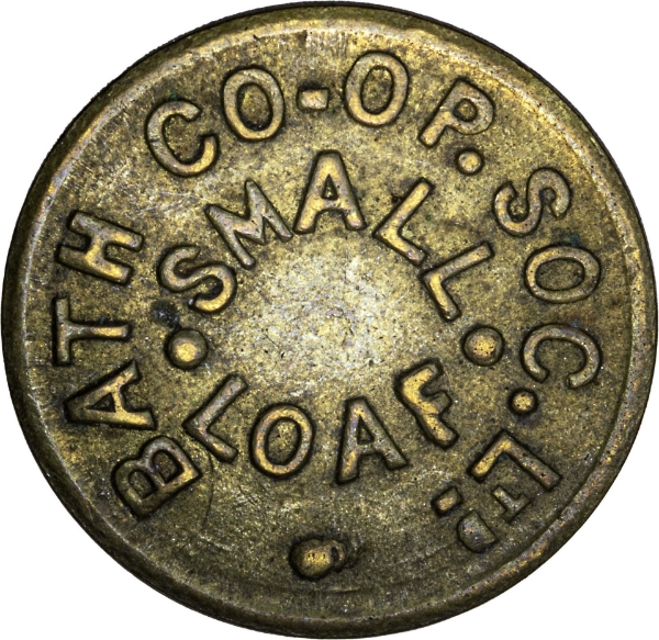 Bath Co-Op Soc. Ltd., Small Loaf (Brass)_obv