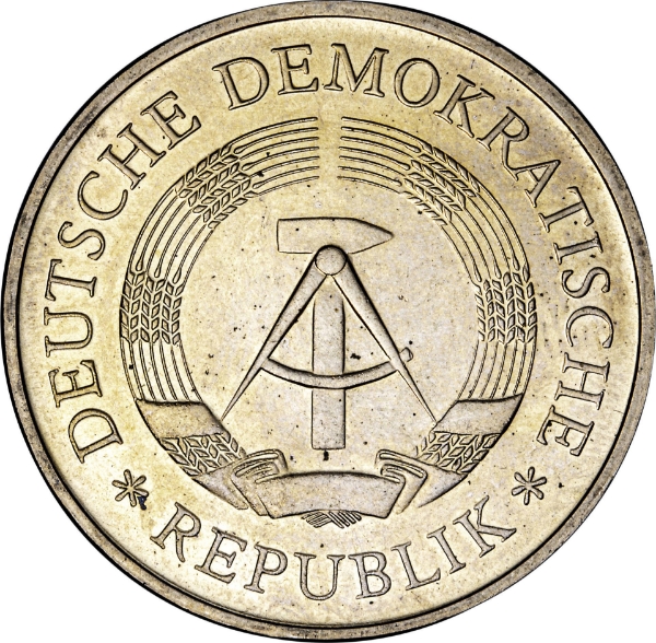 East Germany 5 Marks 1969 BU_obv
