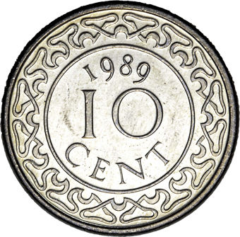 Surinam 4 coin set_rev_10 cent