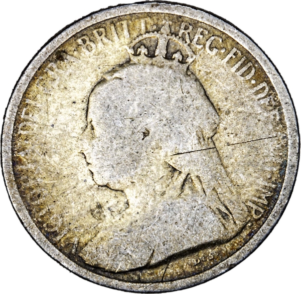 Cyprus, Victoria, 3 Piastres 1901 VG_obv