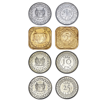 Surinam 4 coin set