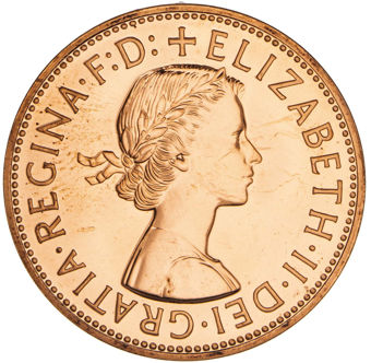 Elizabeth II Penny 1970 Proof_obv