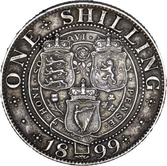 Victoria, Shilling, 1899, Very Fine_rev