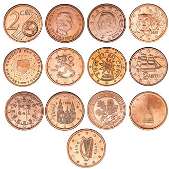 12 Different Euro Countries 2 Cent Coins (12)_main