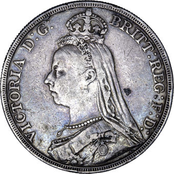 Victoria, Crown, 1889 JH, Very Fine_obv