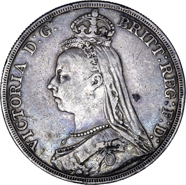 Victoria, Crown, 1889 JH, Very Fine_obv