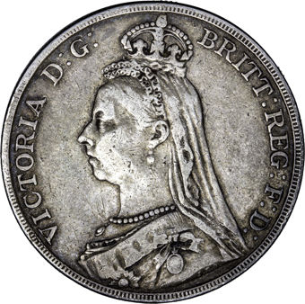 Victoria, Crown, 1890 JH, Very Fine_obv