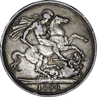 Victoria, Crown, 1890 JH, Very Fine_rev