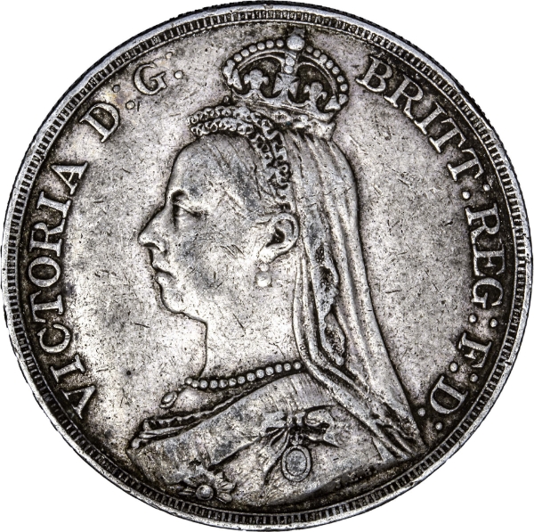 Victoria, Crown, 1891 JH, Very Fine_obv
