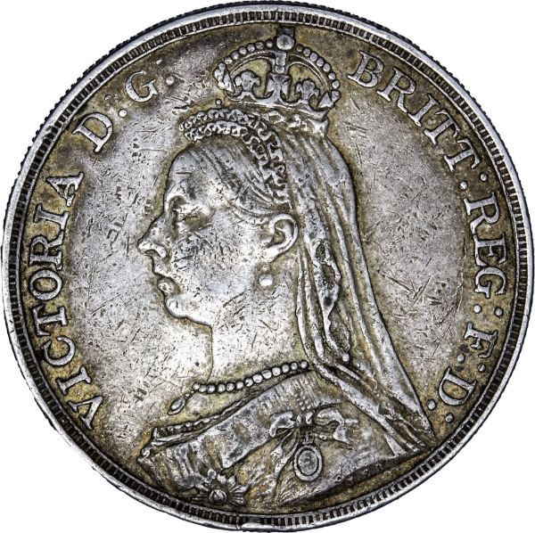 Victoria, Crown, 1892 JH, Very Fine_obv