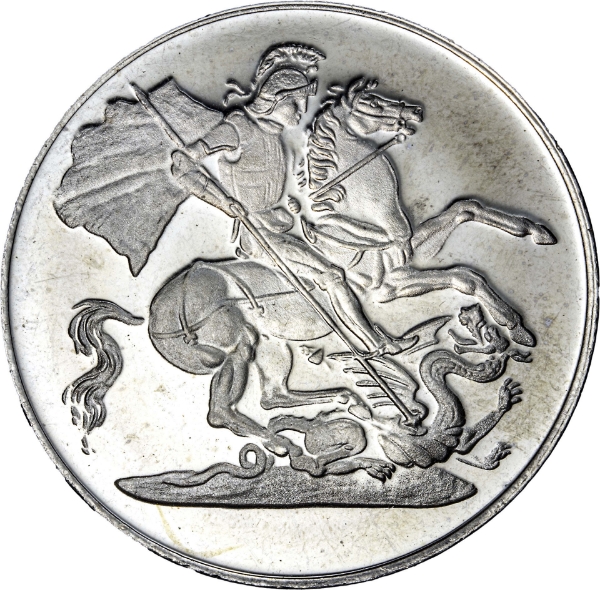 St George & The Dragon Uniface Crown_obv