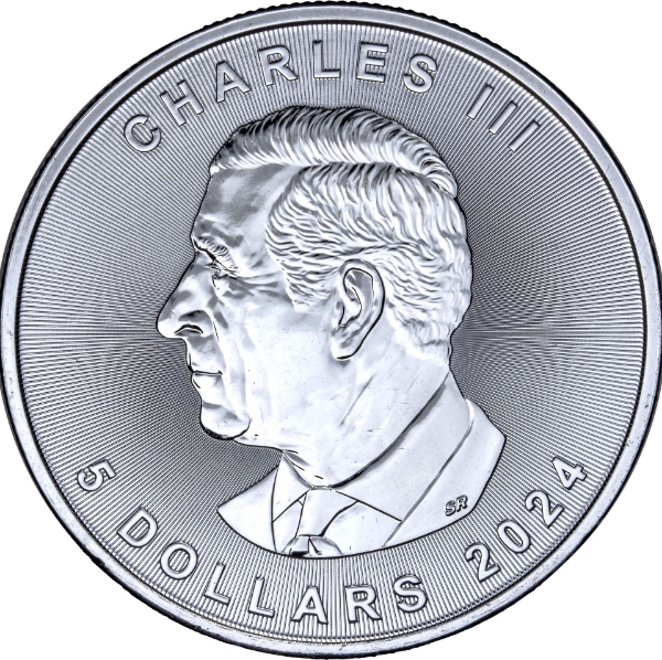 Canada, Charles III, 2024 Silver Maple BU_obv