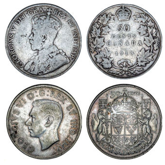 Canada, George V & George VI 50 cents pair_main