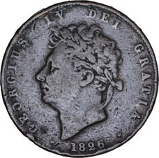George IV Halfpenny Very Good_obv