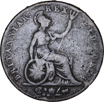 George IV Halfpenny Very Good_rev