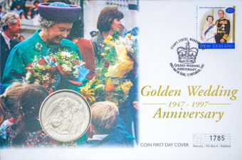New Zealand Golden Wedding Anniversary Coin Cover
