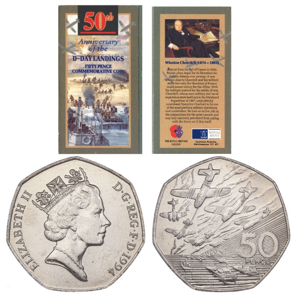 D-Day 50th Anniversary 50p Blister Pack_main