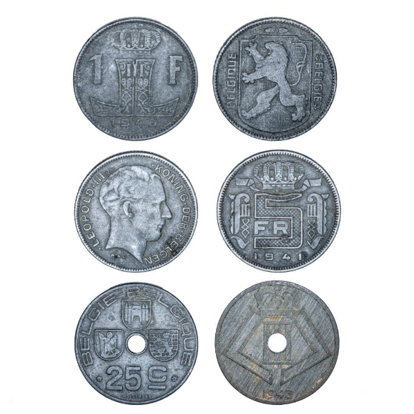 Belgium WWII 3-coin set_main