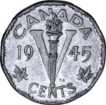 Canada 2 x 'V' Nickels 1943-1945_rev
