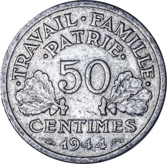 Vichy France 50 Centimes_rev