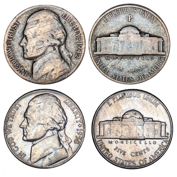 Thomas Jefferson Wartime Nickel Pair_main
