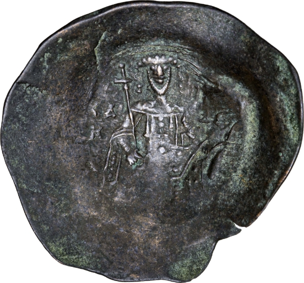 Aspron Trachy of Isaac II Angelos_obv