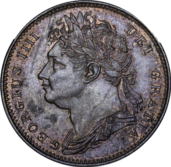 George IV, Farthing, 1822 Laureate Head, Choice Uncirculated_obv