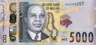 Complete Malawi 20-5000 kwacha(8) Unc_5000_obv