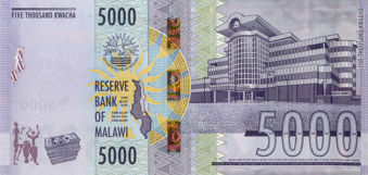 Complete Malawi 20-5000 kwacha(8) Unc_5000_rev