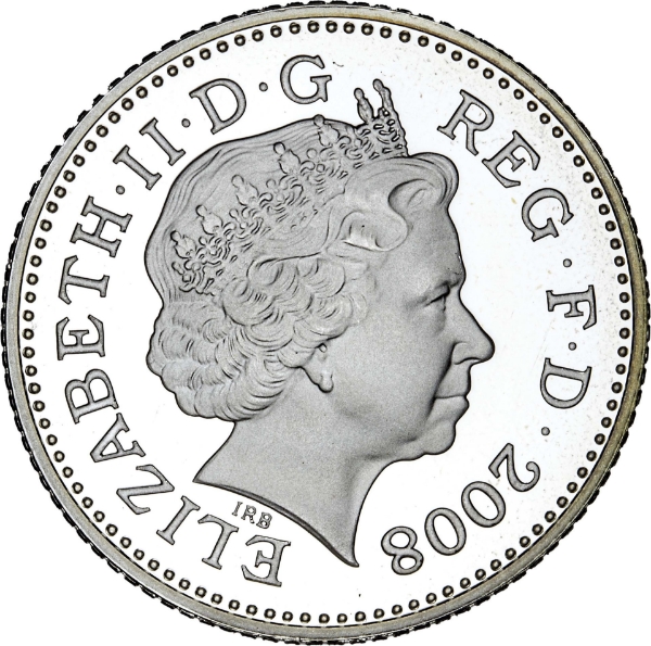 Ten Pence 2008 Lion Passant Silver Proof