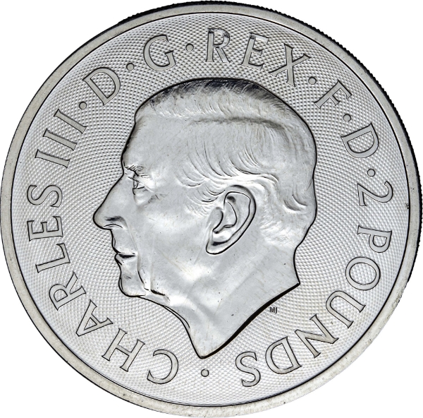 Charles III £2 2024 Beowulf & Grendel Silver Ounce_obv