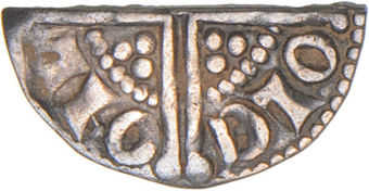 Henry III Long Cross Cut Halfpenny, FINE_rev